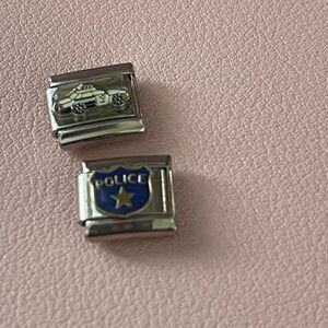 ‎Vintage Fiozini Italian Link Charms Police